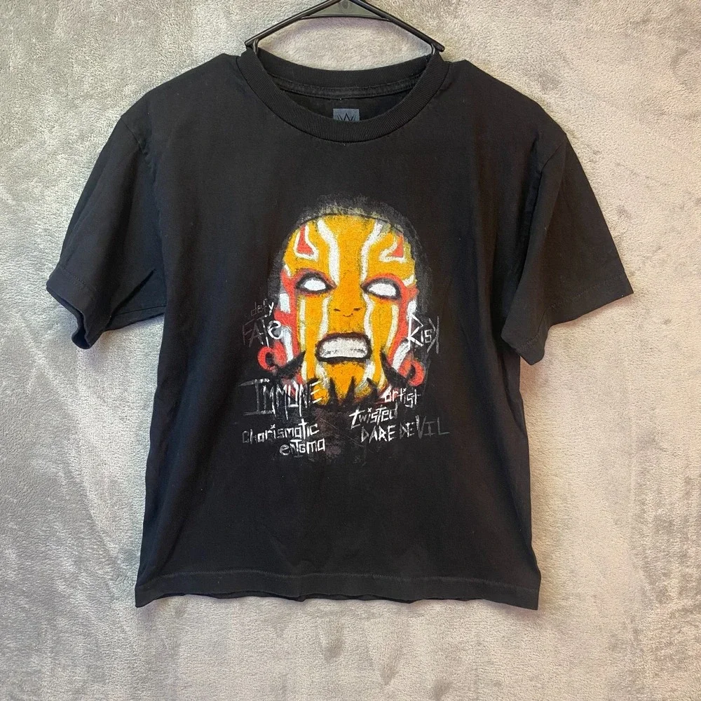 WWE Jeff Hardy Obsolete Youth Large Black Graphic T-Shirt Wrestling